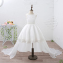 Adorable Ball Gown Short Flower Girl Dresses with Detachable Train