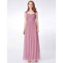 Elegant Sweetheart Floor Length Chiffon Bridesmaid Dresses with Straps