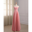 Elegant A-Line Strapless Floor Length Chiffon Bridesmaid Dresses