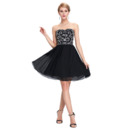 Sexy Sweetheart Mini/ Short Chiffon Black Homecoming/ Party Dresses