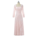 Floor Length Lace Mother Dresses with Long Sleeves