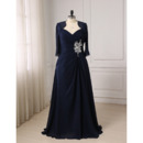 Custom Sweetheart Floor Length Chiffon Mother Dresses with Jackets