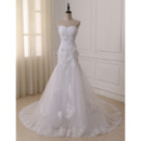 New Trumpet Sweetheart Floor Length Applique Wedding Dresses