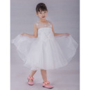 Custom Ball Gown Knee Length Organza Flower Girl/ Communion Dresses