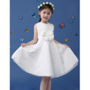 A-Line Sleeveless Knee Length Lace Flower Girl Dresses