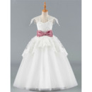 New Ball Gown Floor Length Flower Girl Dresses with Belts