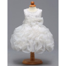 Custom Knee Length Ruffle Skirt Flower Girl Dresses for Wedding