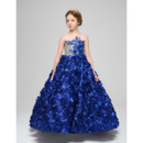 Stunning A-Line Ankle Length Floral Skirt Little Girls Party Dresses