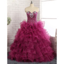 Inexpensive Ball Gown Sweetheart Floor Length Prom/ Quinceanera Dress