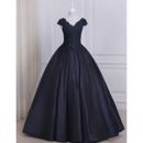 Custom Ball Gown V-Neck Floor Length Prom/ Quinceanera Dresses
