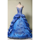 Elegant Spaghetti Straps Floor Length Prom/ Quinceanera Dresses