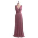 Custom V-Neck Floor Length Organza Evening/ Prom/ Formal Dresses