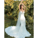 Mermaid Spaghetti Straps Long Satin Wedding Dresses