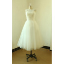 Informal A-Line Knee Length Organza Reception Wedding Dresses