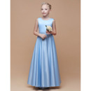 Stunning A-Line Satin Flower Girl Dresses/ Junior Bridesmaid Dresses