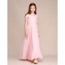 Custom One Shoulder Chiffon Flower Girl/ Junior Bridesmaid Dresses