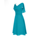 Elegant A-Line Knee Length Chiffon Mother Dresses with Short Sleeves