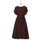 Affordable A-Line Short Chiffon Mother Dresses with Short Sleeves