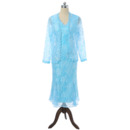 Elegant Sheath V-Neck Tea Length Lace Mother Dresses with Jackets