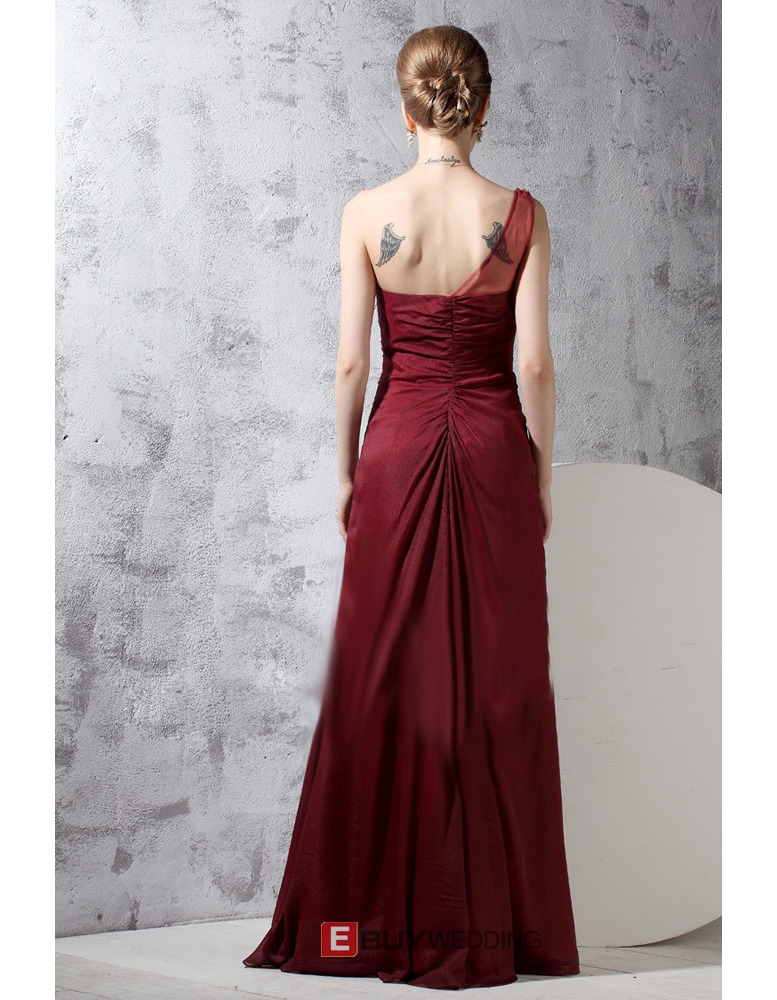 evening gown one shoulder