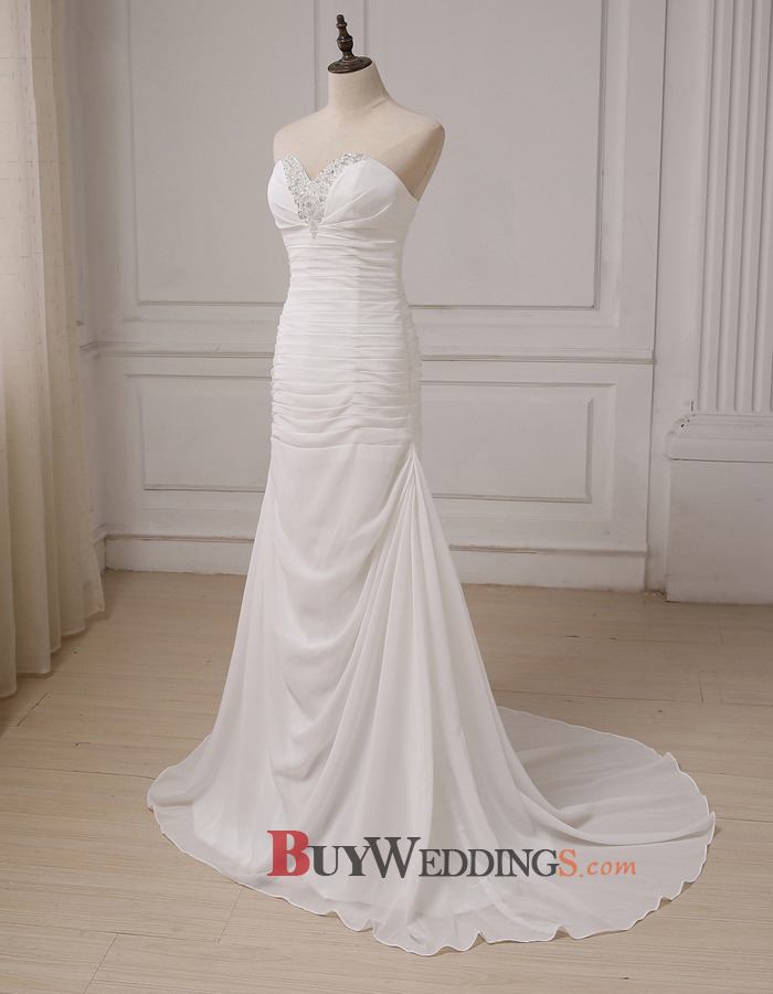 wedding gowns with pleats